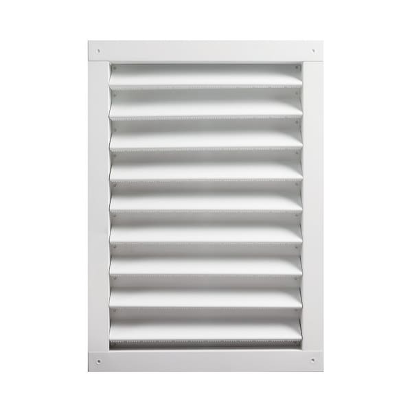 Gaf Master Flow 14 in. W X 24 in. L White Aluminum Wall Louver DA1424W - main